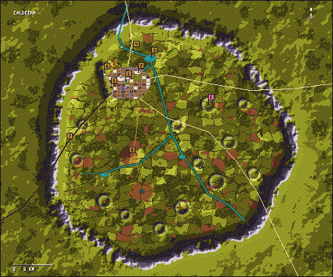 Mapa da caldeira
